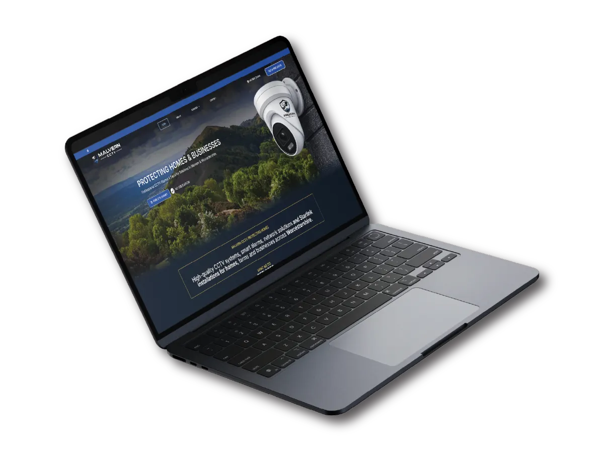 malvern cctv website mockup