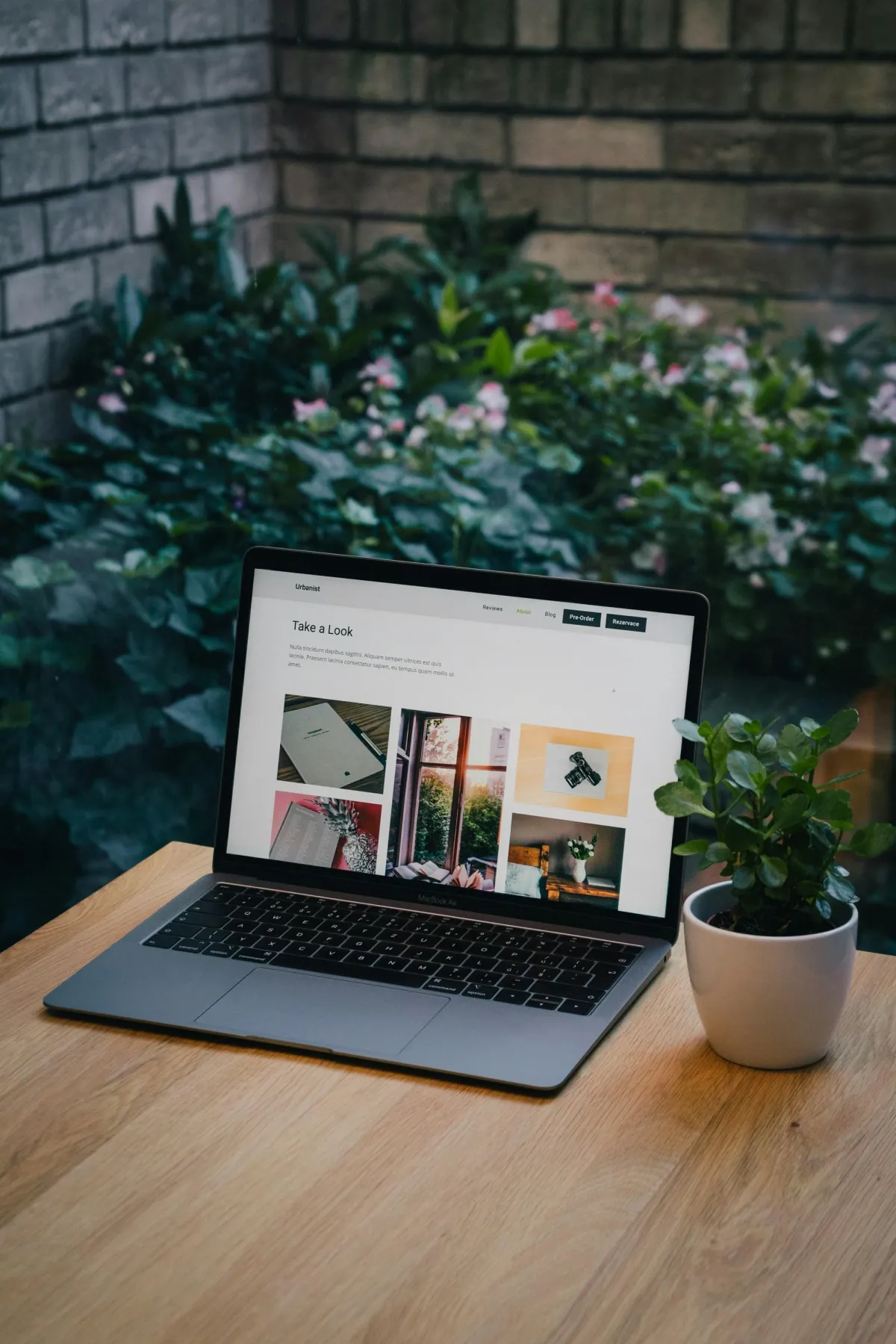laptop showing website design