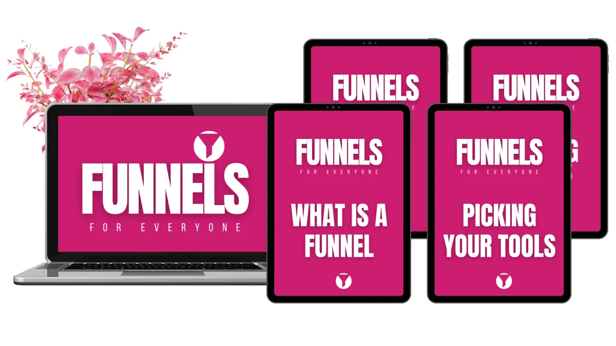 Funnels for Everyone course modules covering step-by-step sales funnel training for beginners