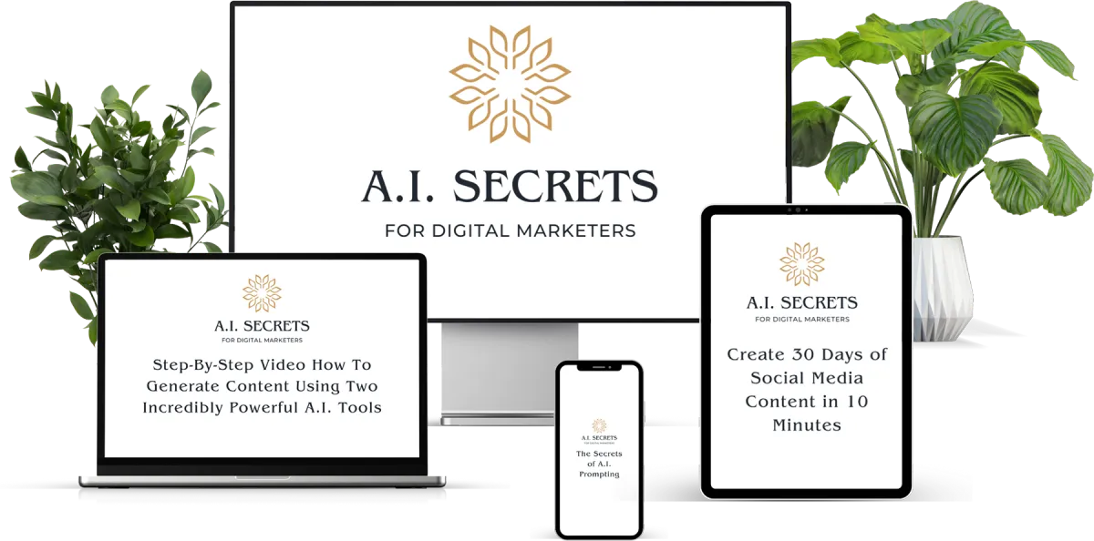 AI Secrets course modules covering step-by-step training on AI-powered digital marketing