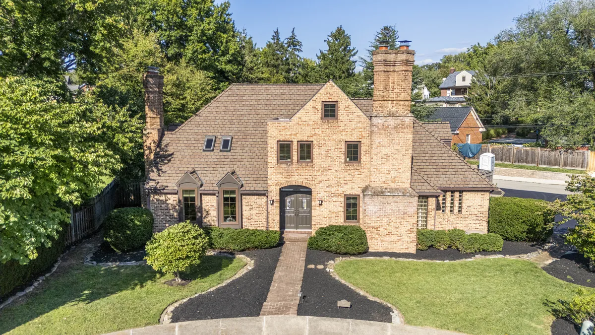 Stone Tudor home exterior
