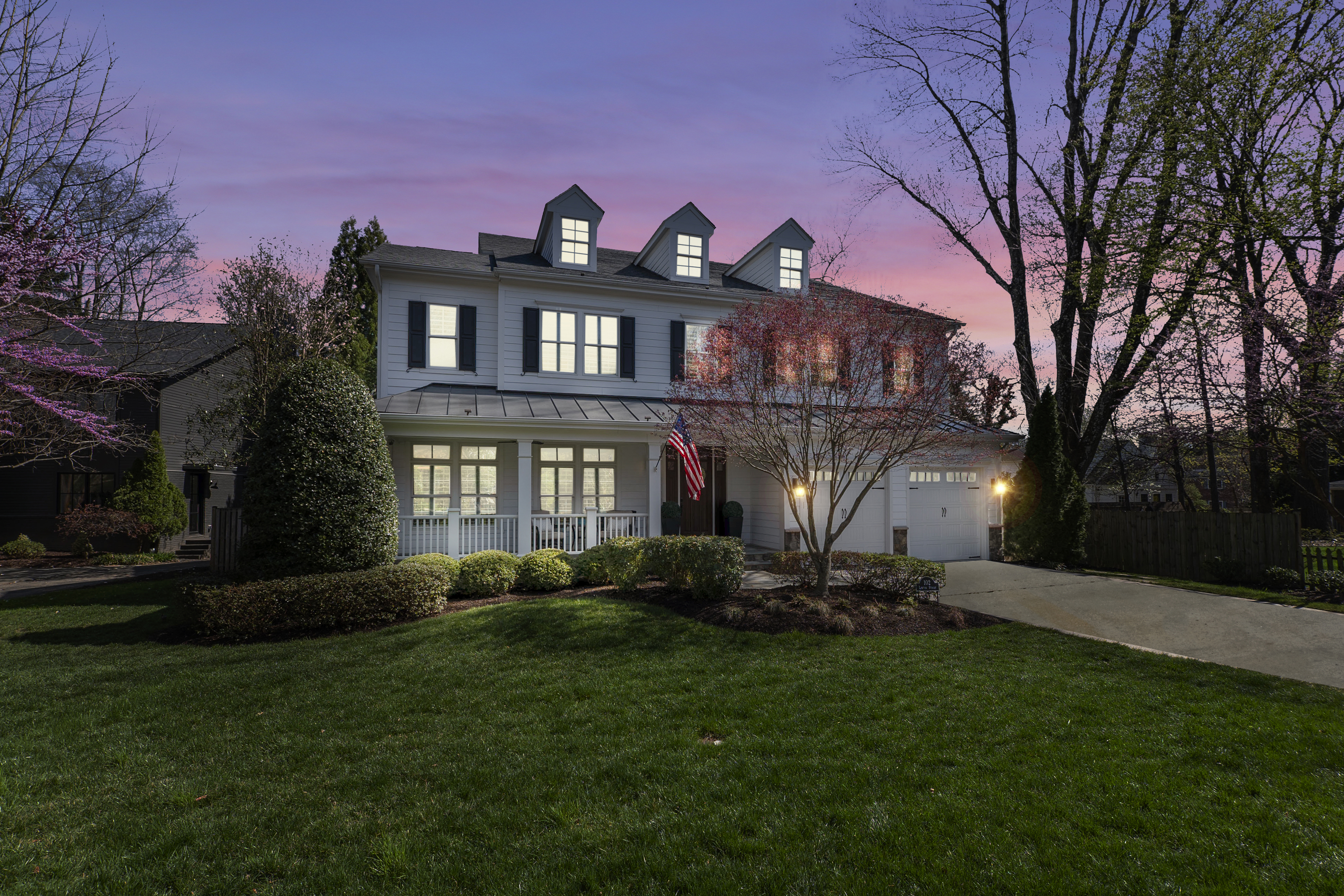 Aerial view of luxury property shot by drone