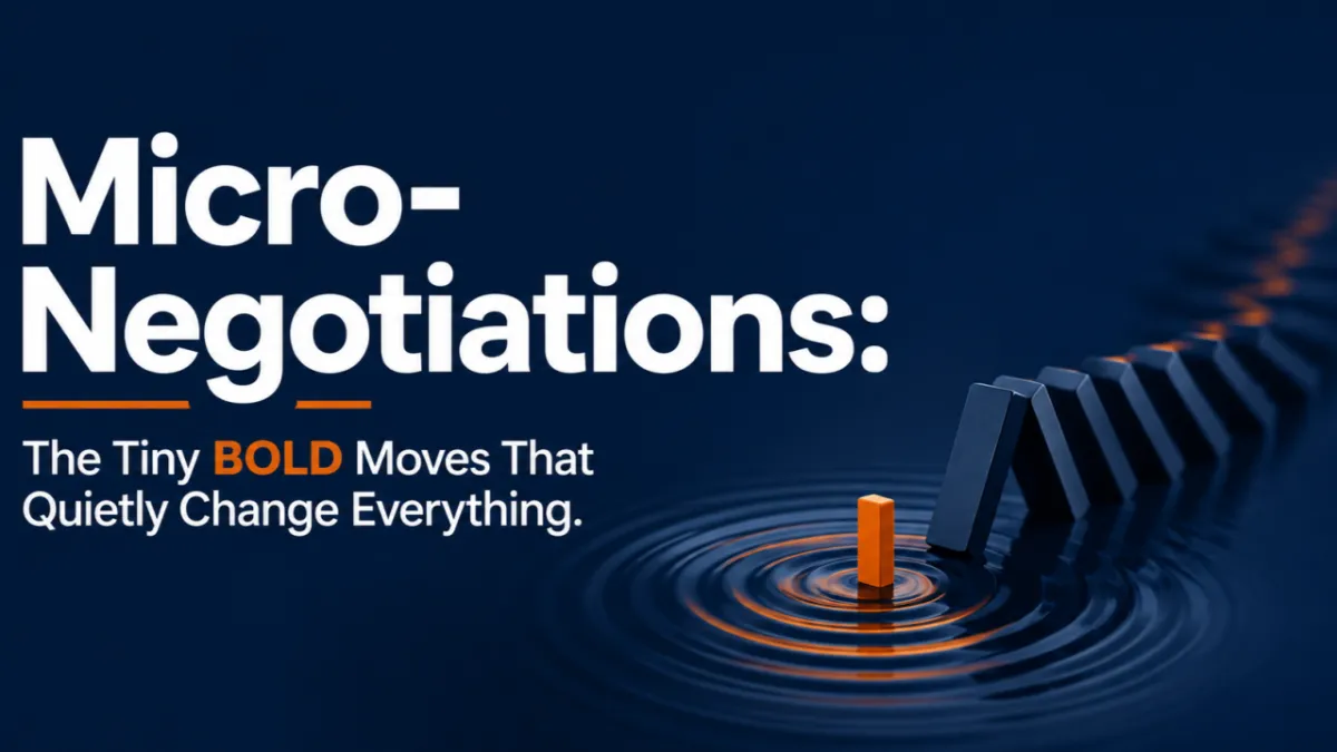 Micro-Negotiations: The Tiny BOLD Moves That Quietly Change Everything