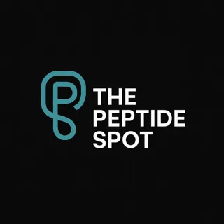 The Peptide Spot logo with teal P icon