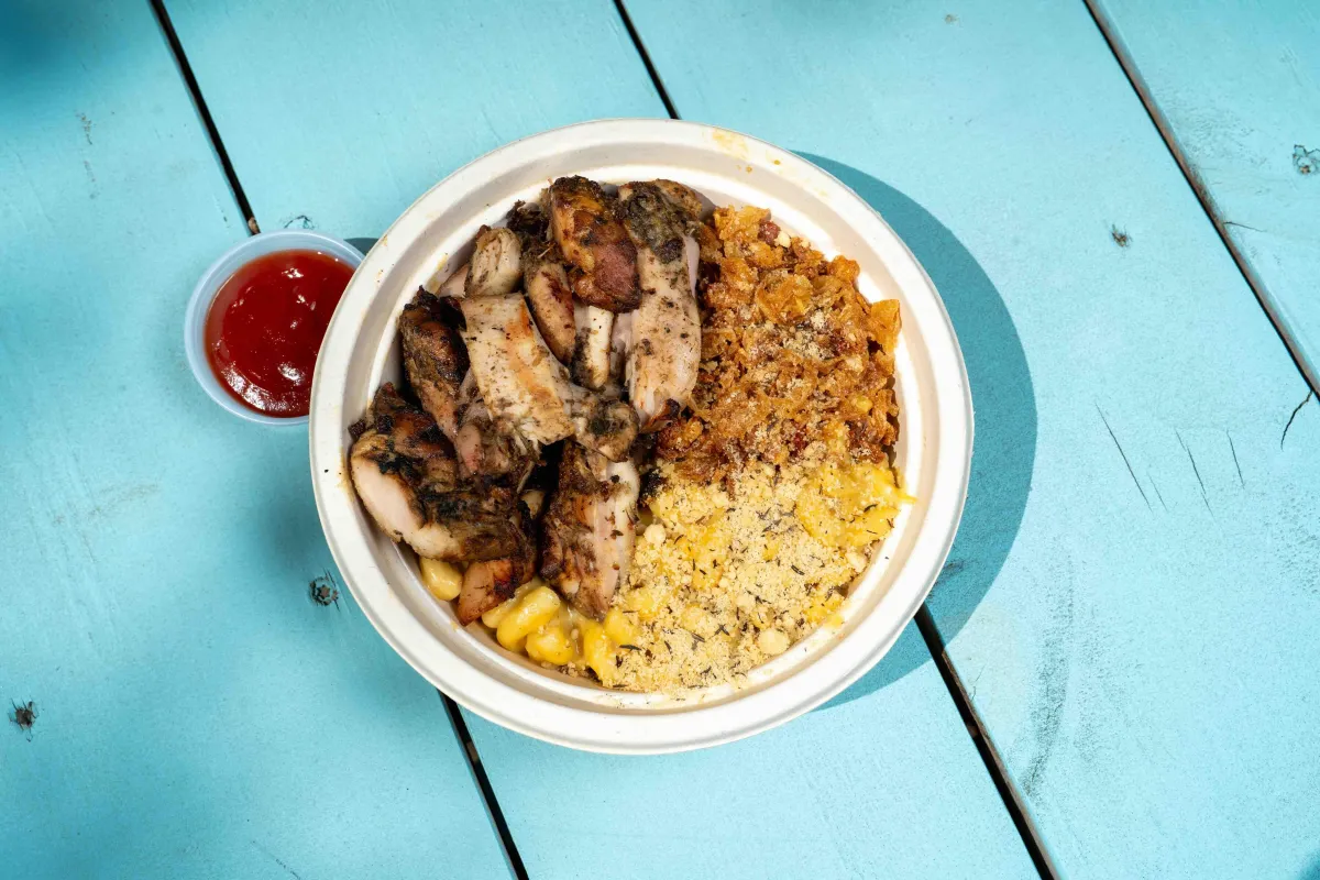 Jerk Chicken Mac Bowl