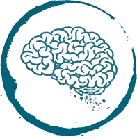 Icône cerveau représentant le mindset et la fréquence positive pour le développement personnel