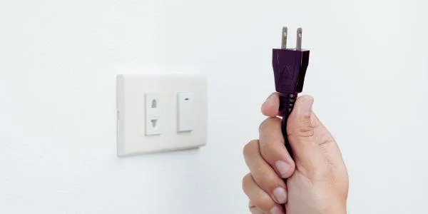 Unplug electronics to reduce EMF in the home