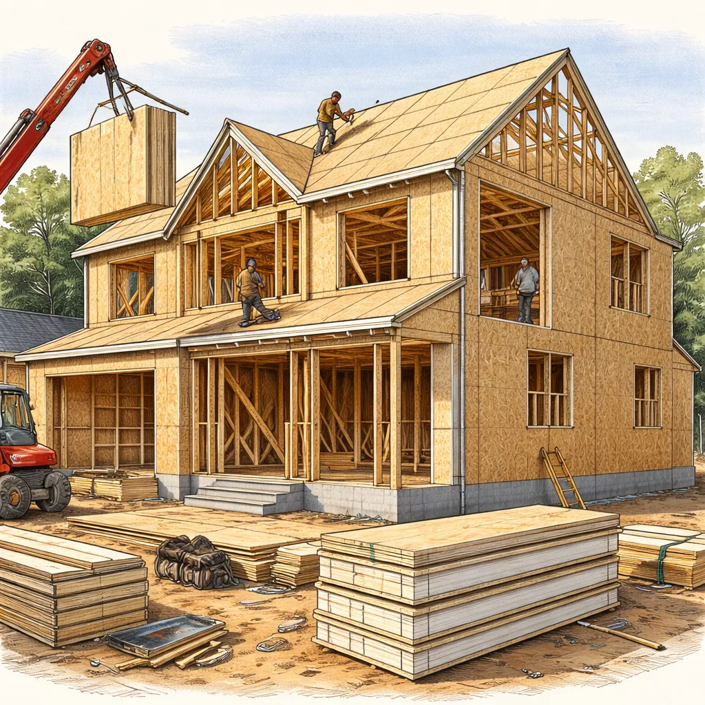 Energy Efficient SIP Panel Home Construction