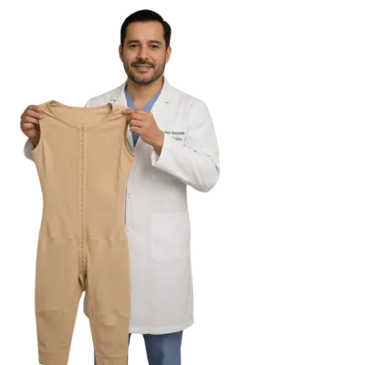 Dr.Quezada IA sujetando una faja