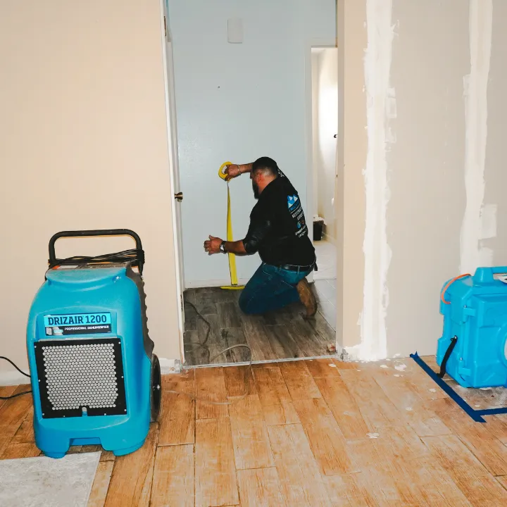 I Need A Tarp dehumidification equipment on site