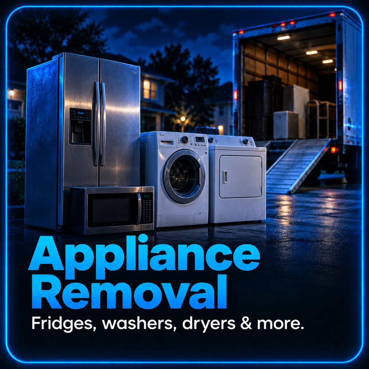 Appliance removal service for refrigerators, washers, dryers and other household appliances