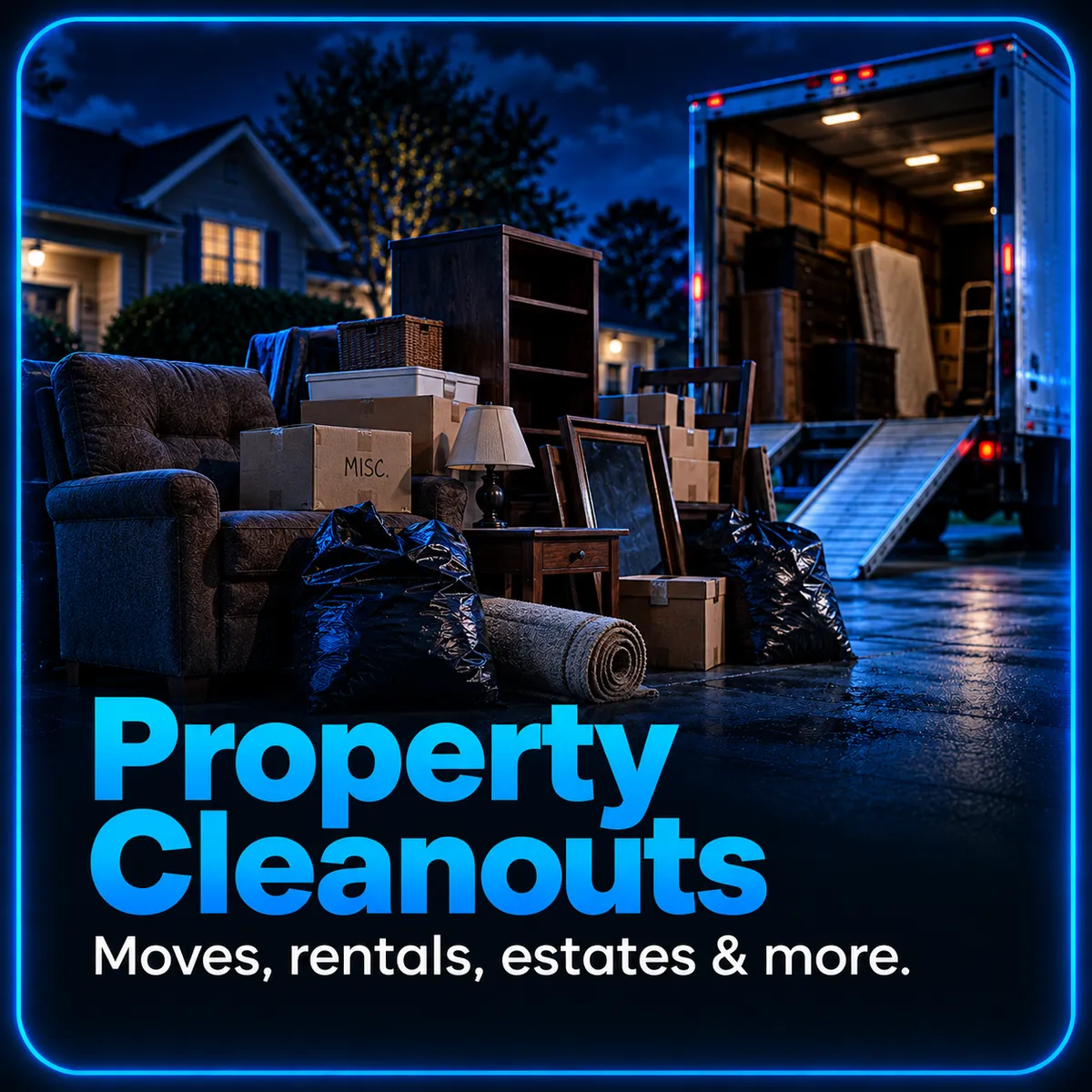 Property cleanout service for homes, rentals and estate cleanouts