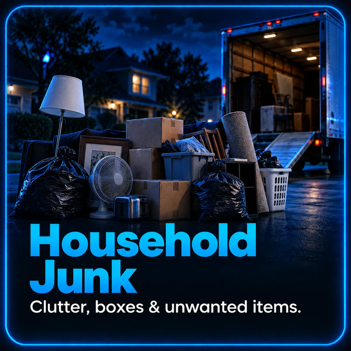 Household junk removal for clutter, boxes and unwanted items