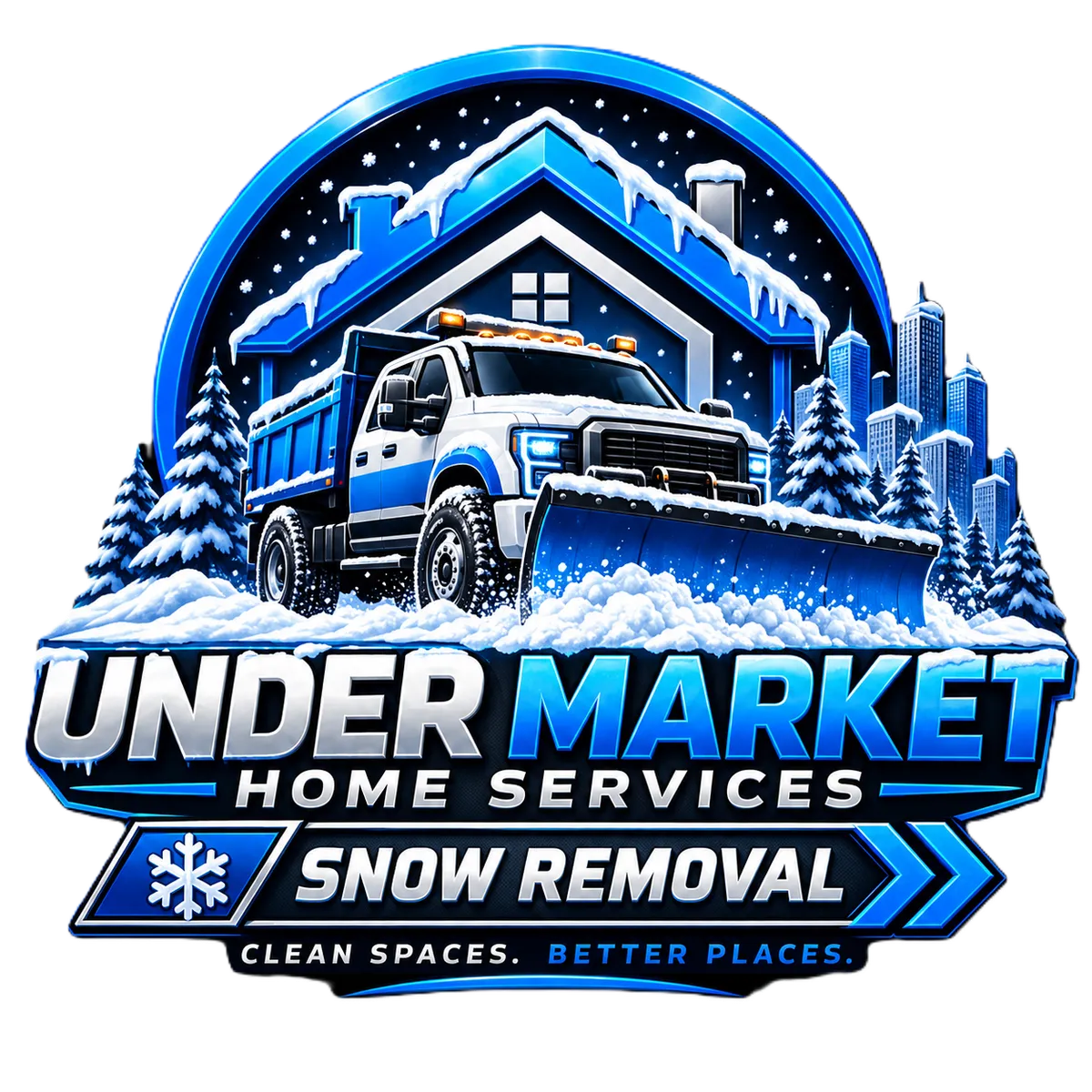 Residential snow removal service in Edmonton by Under Market Home Services