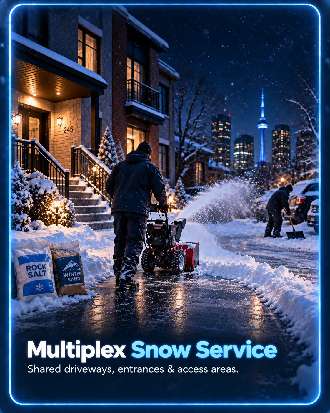 Snow removal for duplexes and small multiplex properties in Edmonton