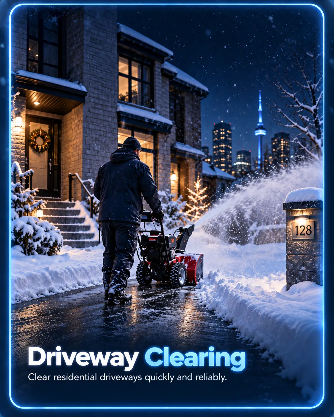 Residential driveway snow removal in Edmonton