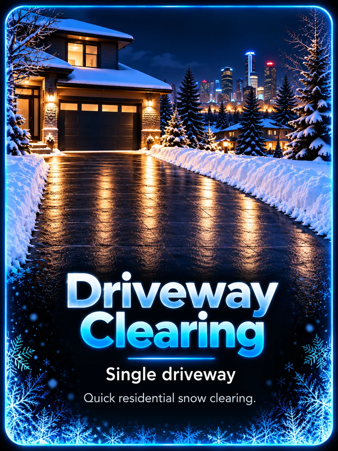 Driveway snow clearing service for Edmonton homes