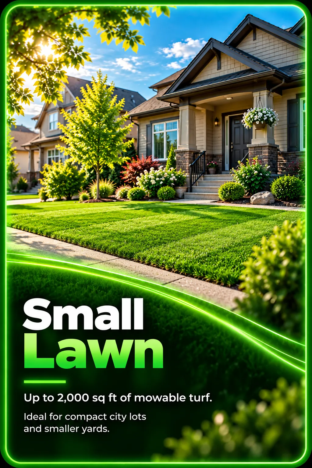 Small residential lawn care for properties up to 2,000 sq ft in Edmonton
