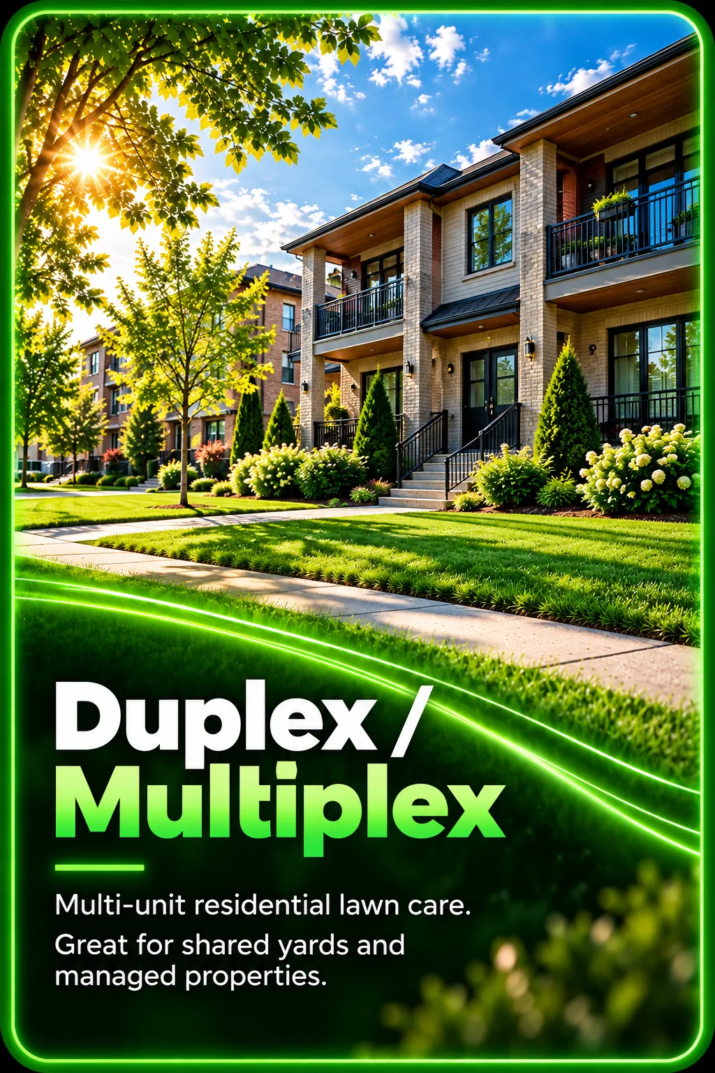Lawn care for duplex, multiplex and shared residential properties in Edmonton