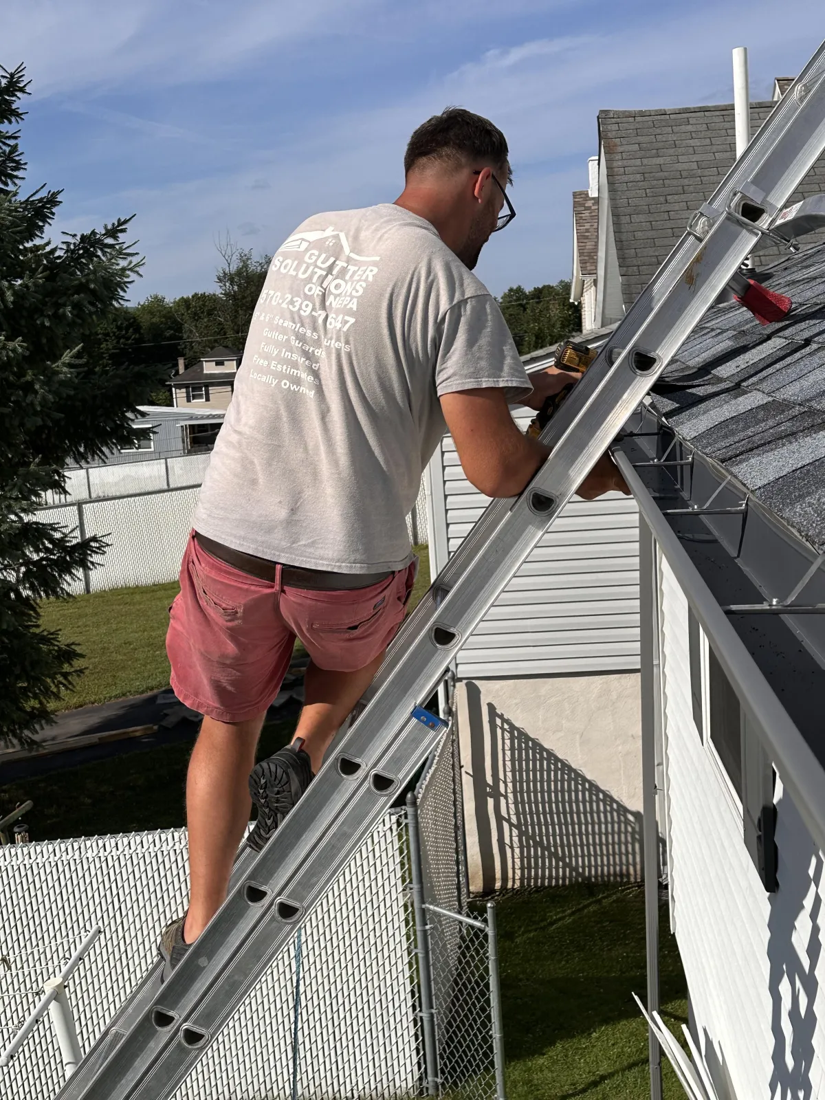 New gutter installation