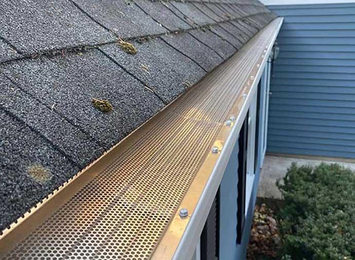 New bronze gutter guards | gutter guards installed