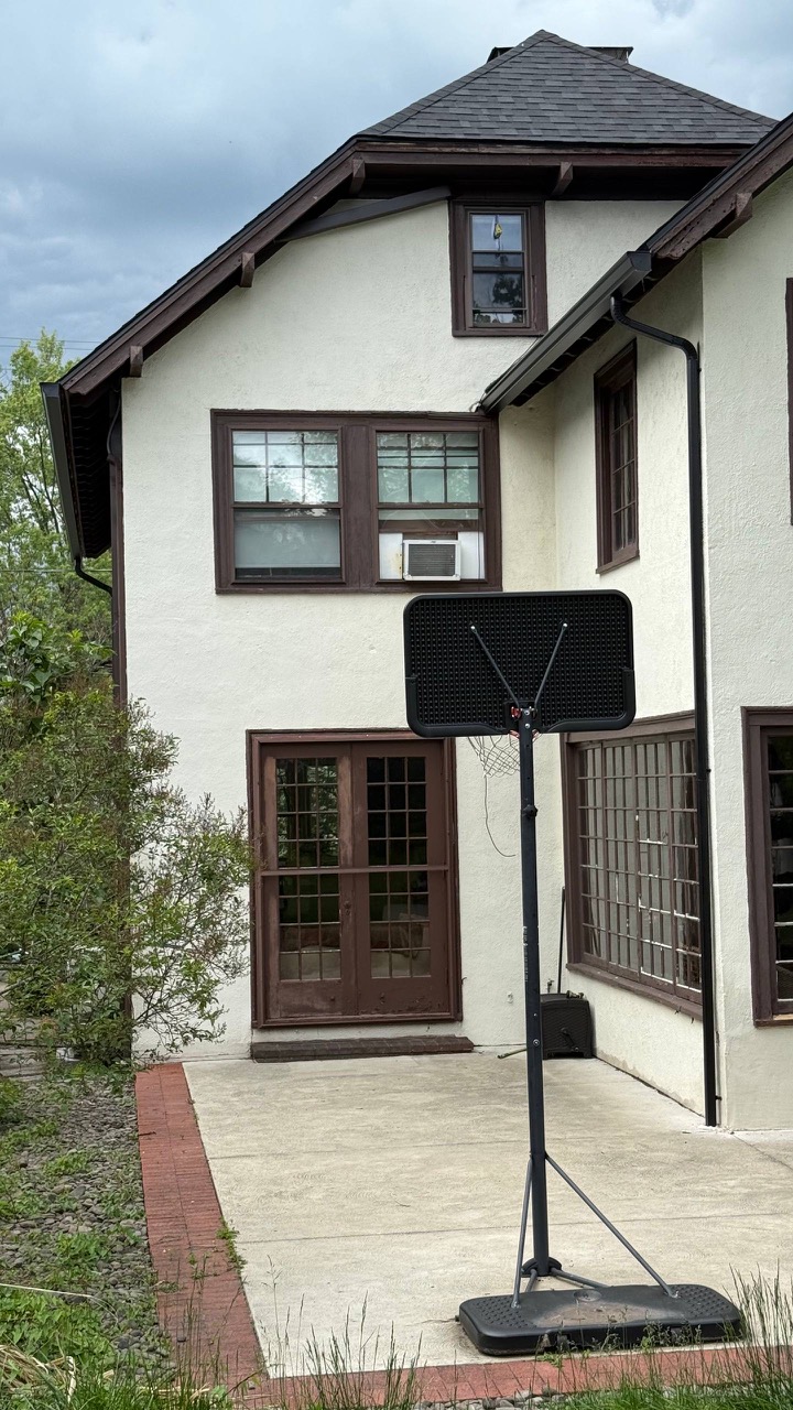 5 inch K-style sleek black rain gutters installed on Scranton, PA home