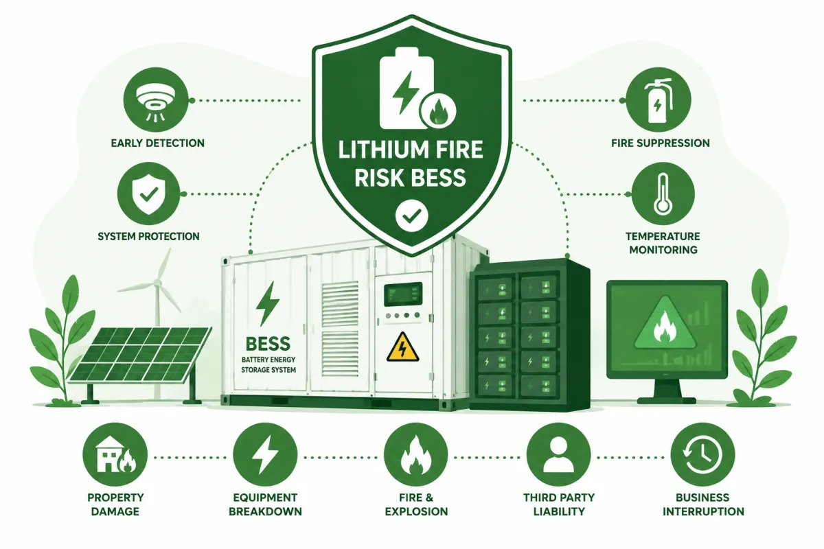 Lithium-Ion Fire Risk: What Battery Storage Insurers Require in 2026