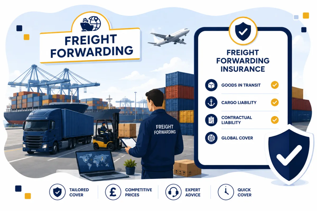 Freight forwarder insurance UK 2026: BIFA STC 2025 from 1 January, 2 SDR per kg limits, principal vs agent liability and customs errors cover.