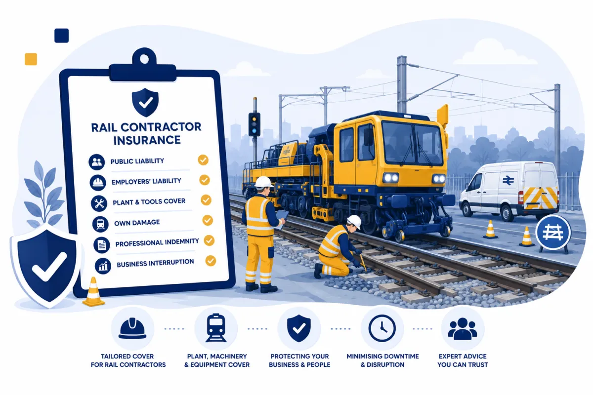 Rail Contractor Insurance UK | RISQS & Network Rail Cover