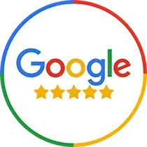Google five-star customer reviews badge.