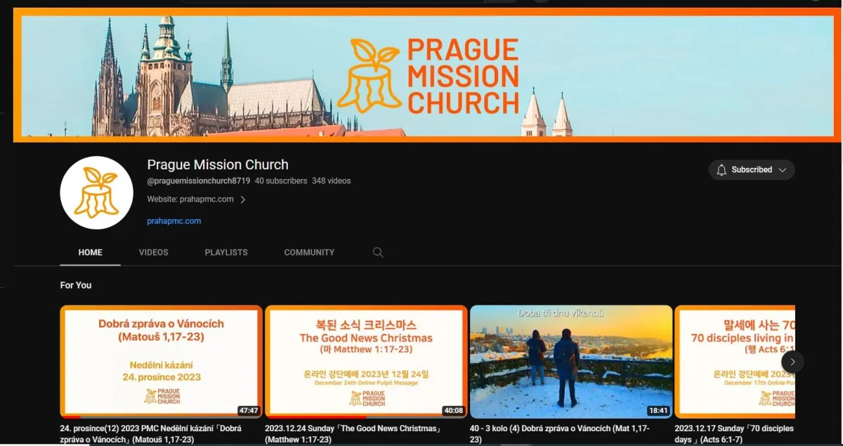 Prague Mission Church YouTube