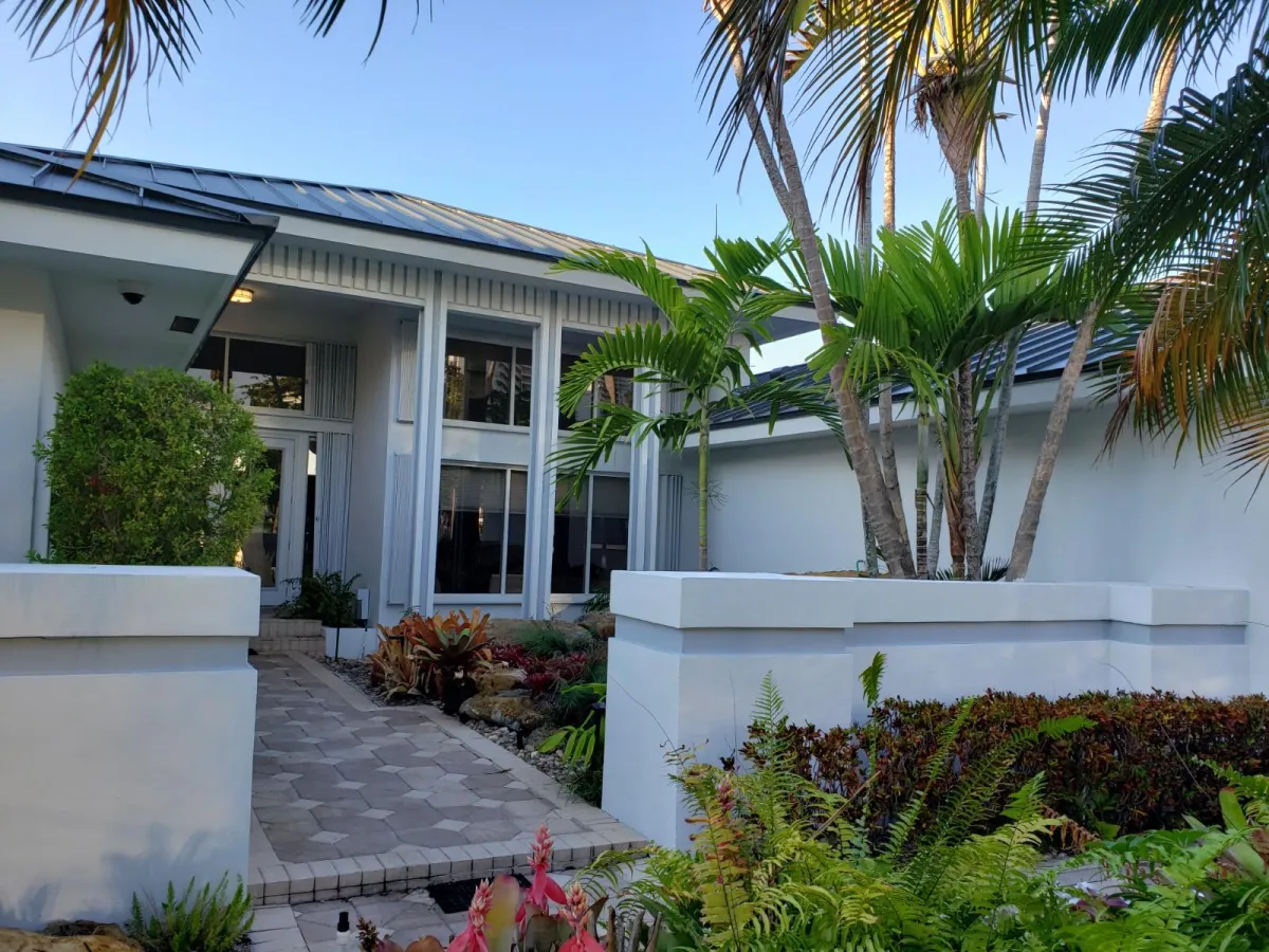 A room that is being remodeled with red walls