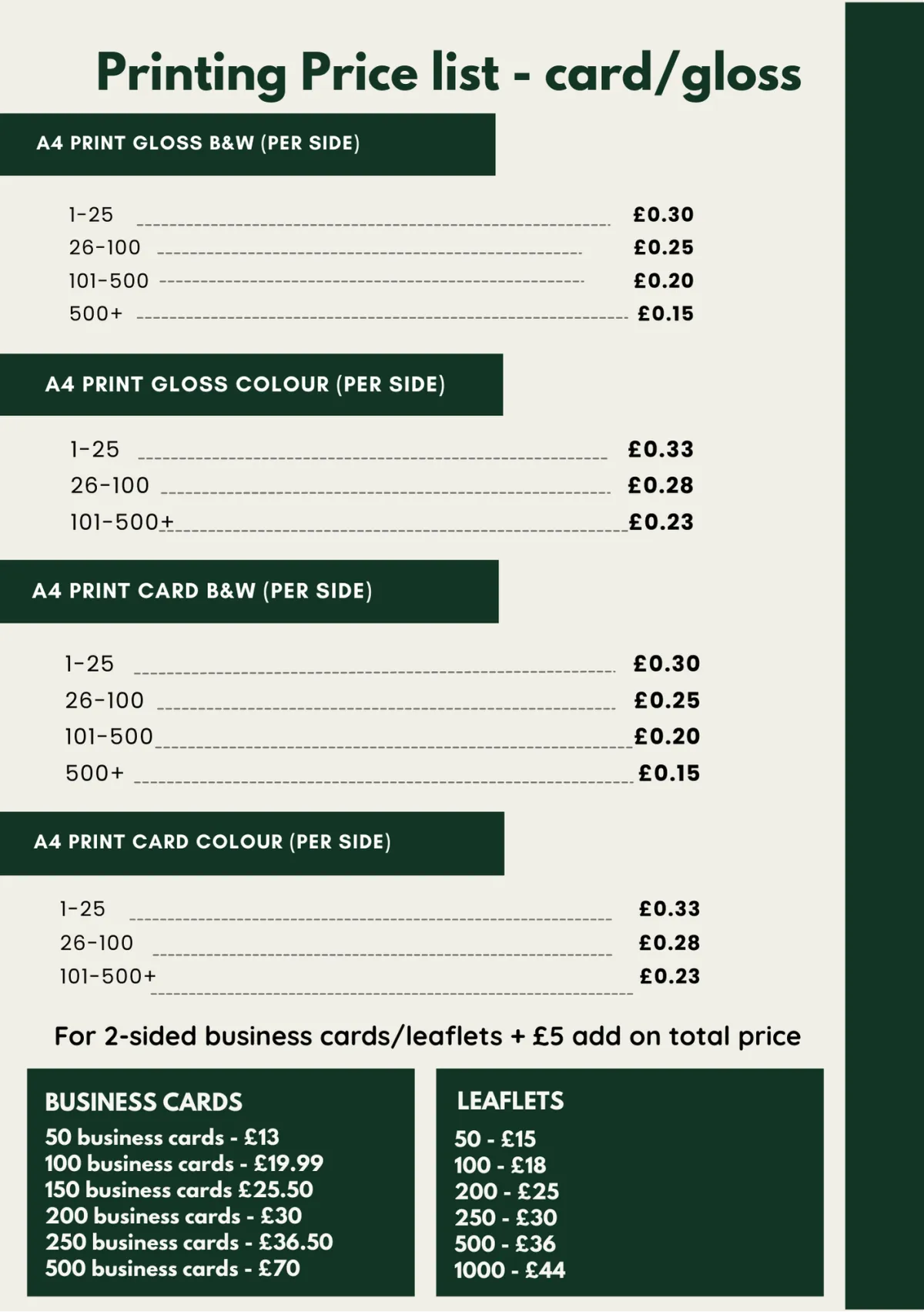 Design and print Ashbourne