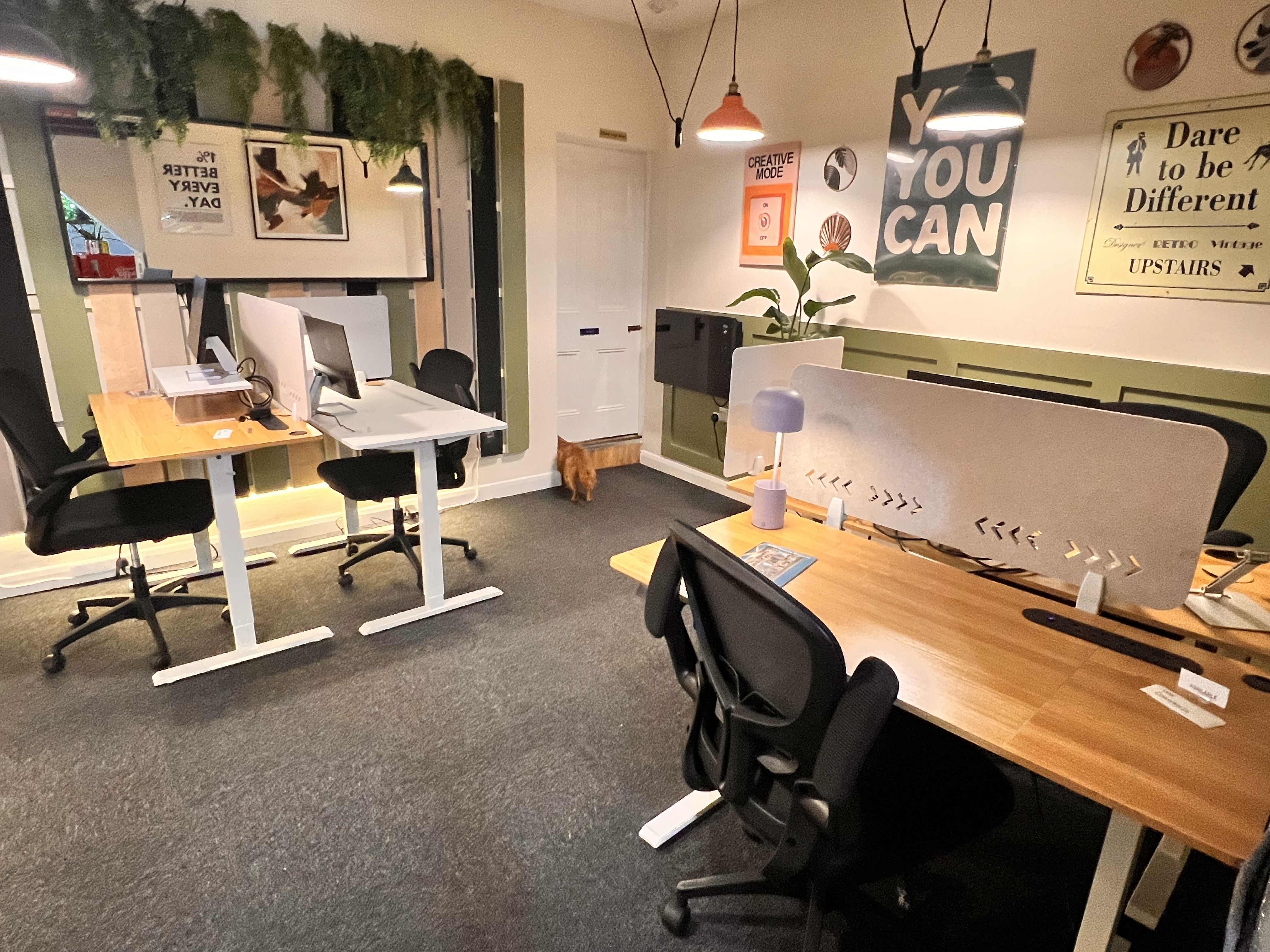 Images of single day desks, Ashbourne