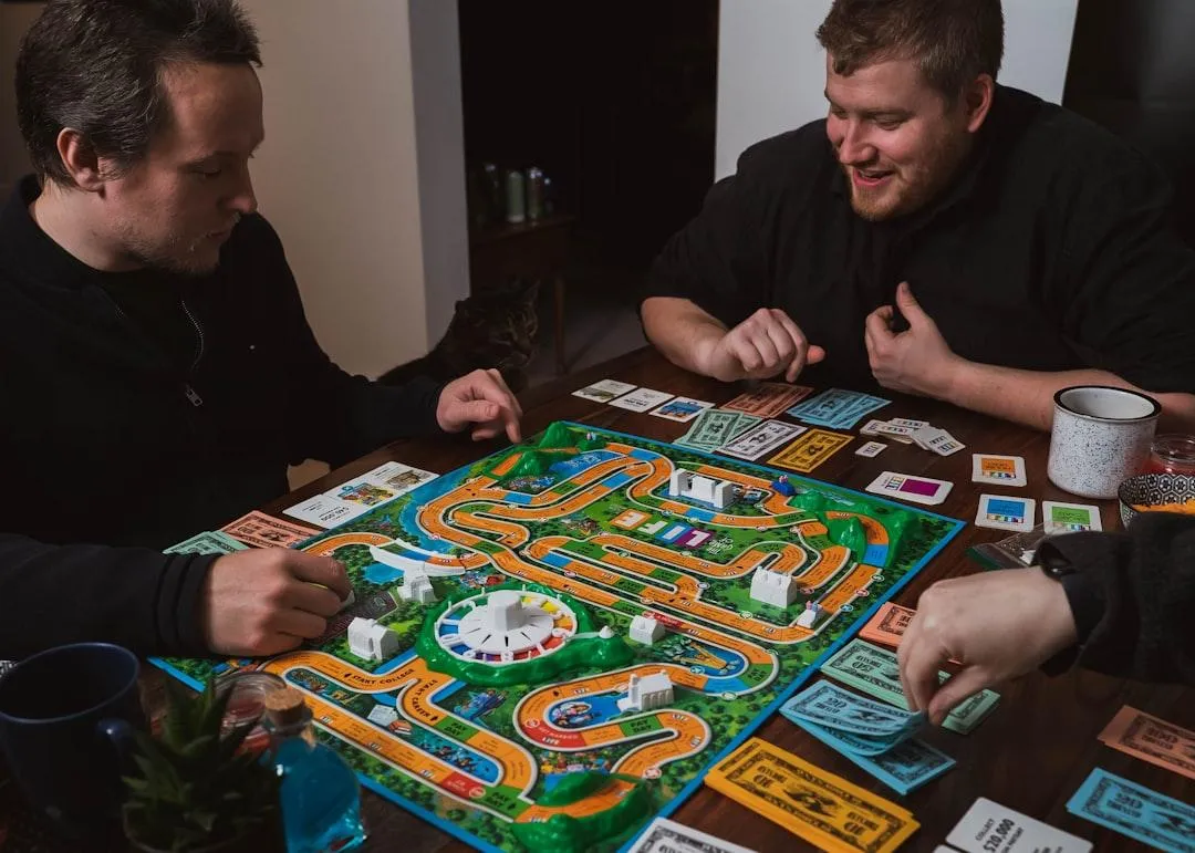 Image of two men playing board games