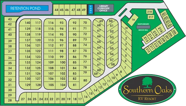 Map of Hammondell Campsites