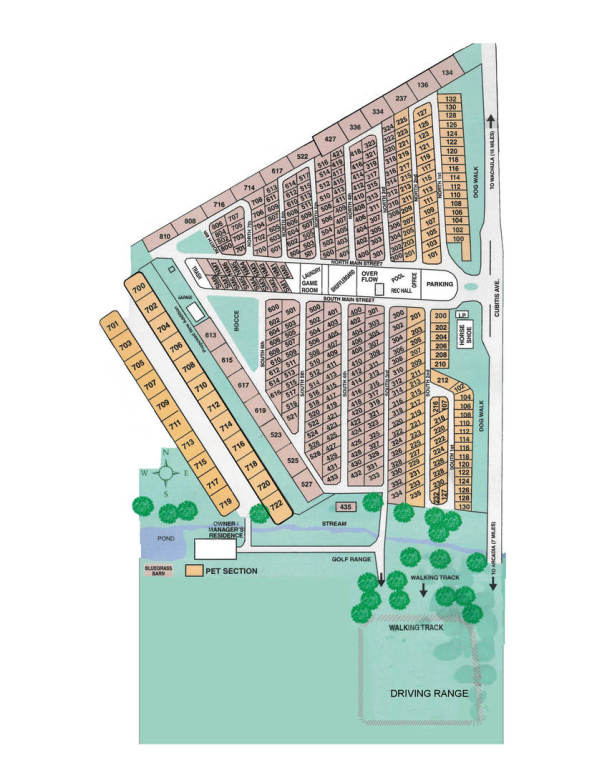 Map of Hammondell Campsites