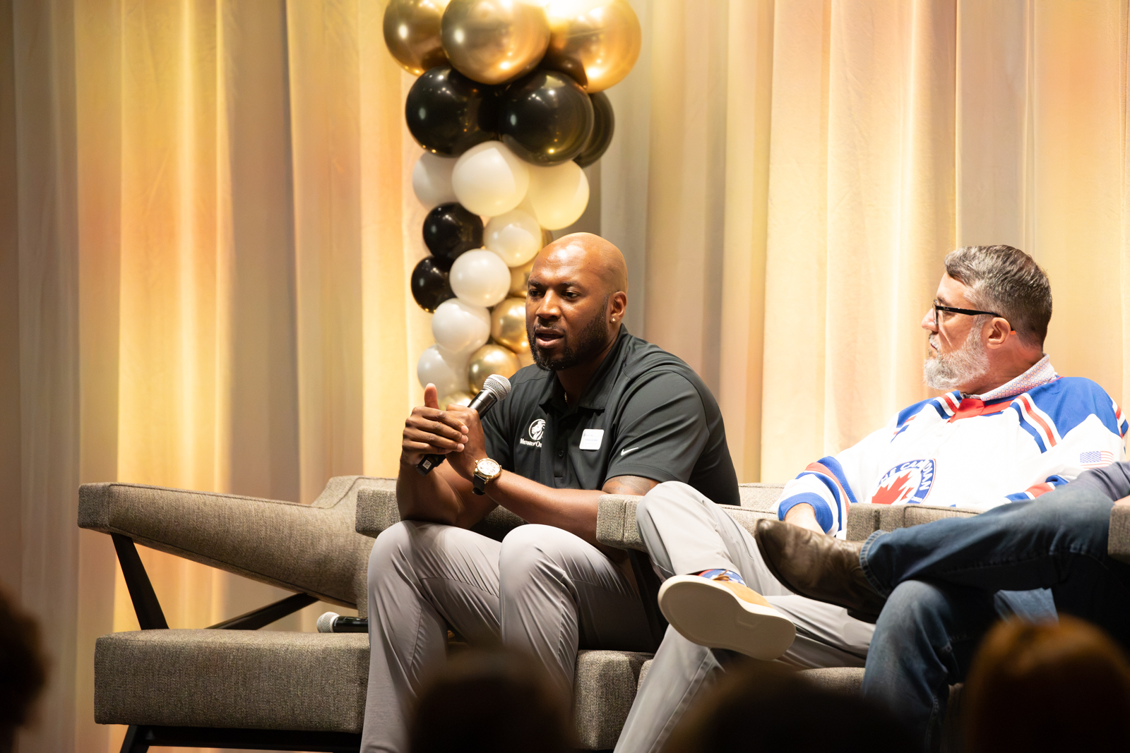 Executive leadership panel answering questions during the Q and A session
