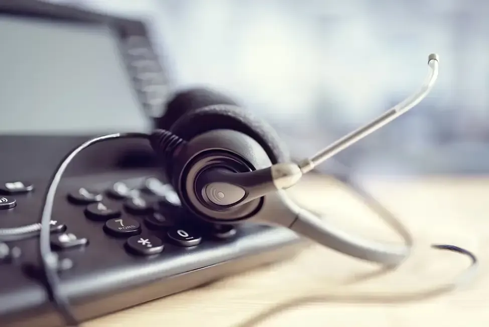 Telephone headset representing support services and substance abuse helpline resources. ☎️💙