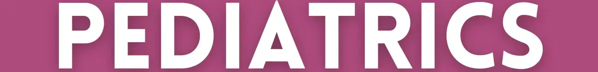 Header photo that says Pediatrics