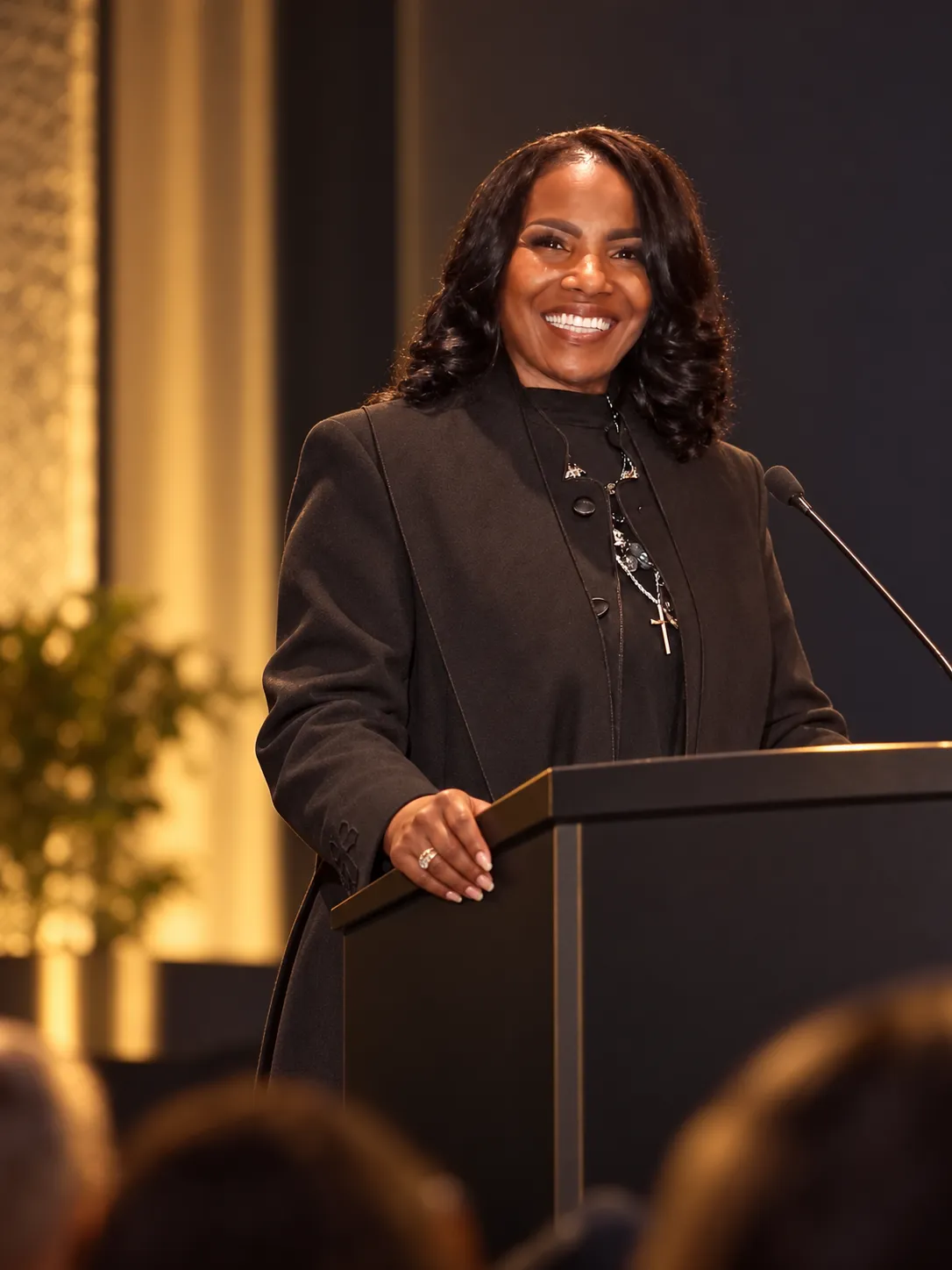 Dr. Varil Williams speaking at a leadership event
