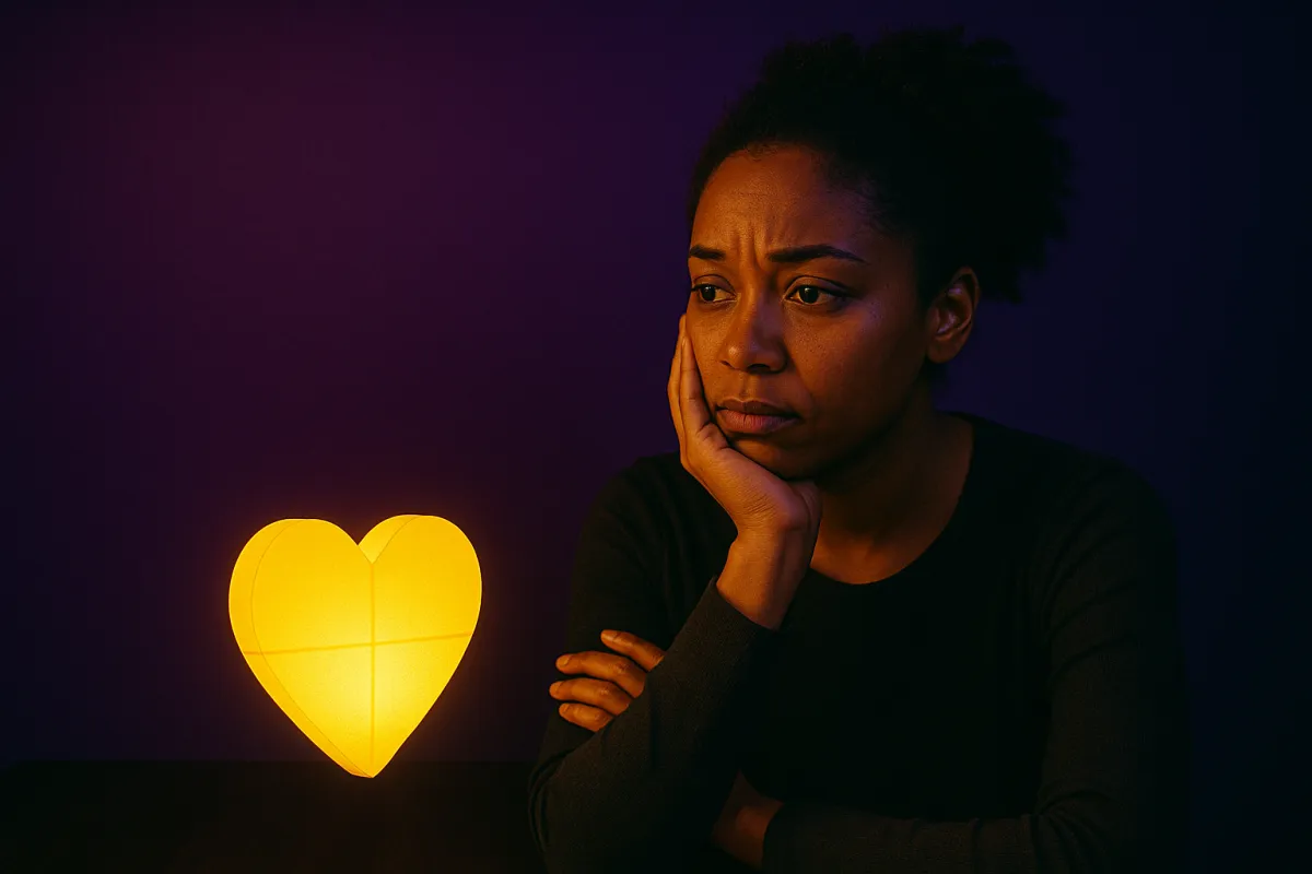 A cinematic digital image of a young man in a dimly lit supermarket aisle, holding a bright yellow shopping basket marked with a bold purple "C" logo. He appears focused and contemplative as he examines the basket, while warm yellow pendant lights and Regal Purple tones fill the scene, evoking brand-driven marketing symbolism and purchase behavior cues.