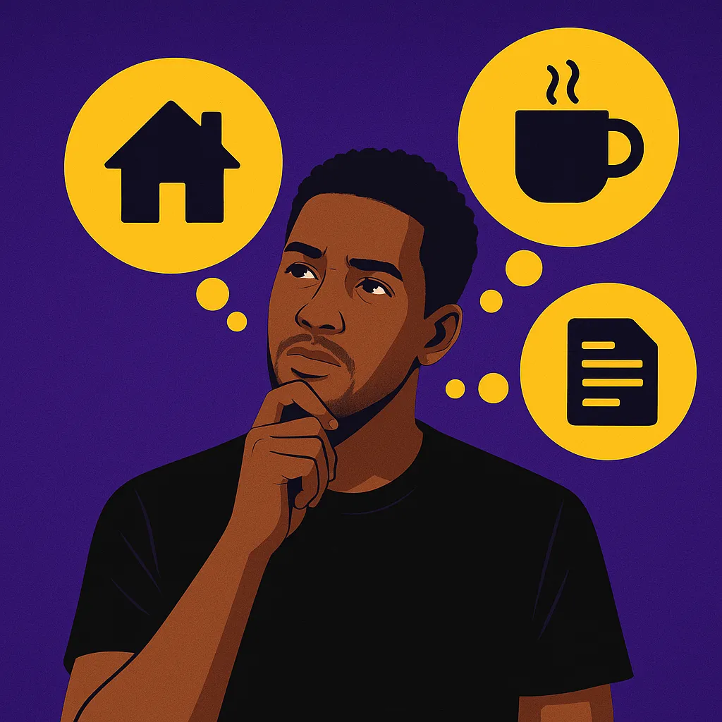 A stylized digital illustration of a young man with short dark hair intently facing a laptop, set against a deep purple background. On the right, two glowing yellow icons—a zigzag upward arrow and a heart—symbolize brand growth and loyalty. The warm lighting highlights his focused expression, evoking a cinematic, contrast-rich mood.      Ask ChatGPT