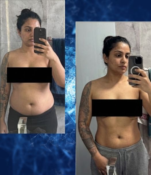 Success story from the Logic & Limbic Methodology program showing a student's weight loss transformation and healthy lifestyle results.