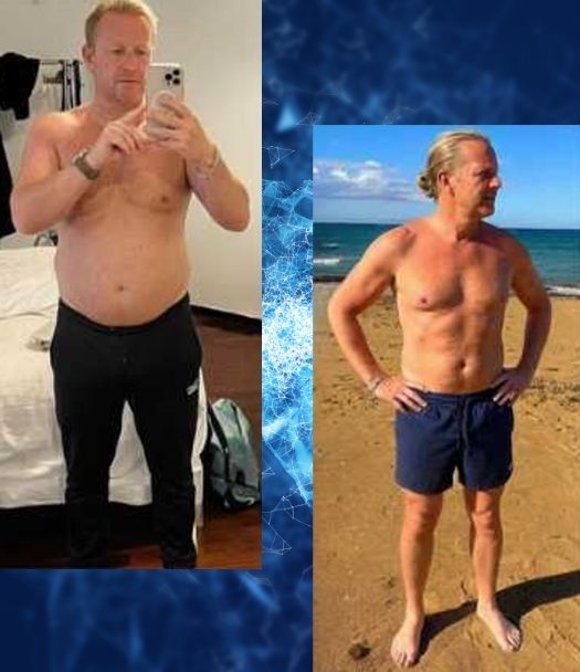 Success story from the Logic & Limbic Methodology program showing a student's weight loss transformation and healthy lifestyle results.