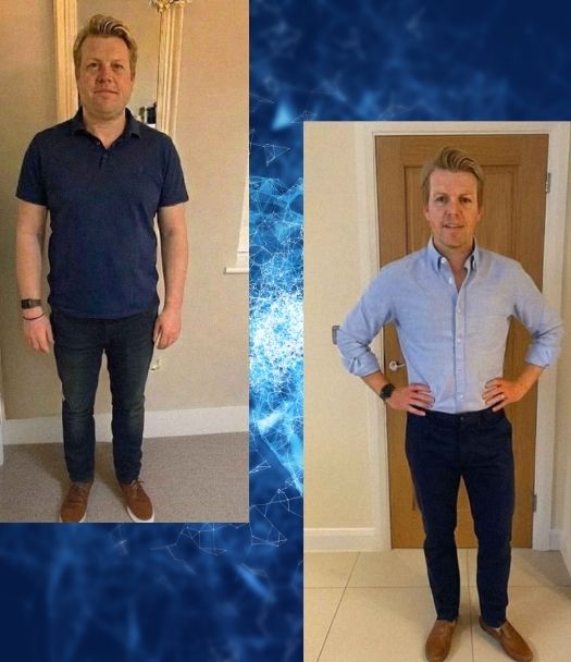 Success story from the Logic & Limbic Methodology program showing a student's weight loss transformation and healthy lifestyle results.