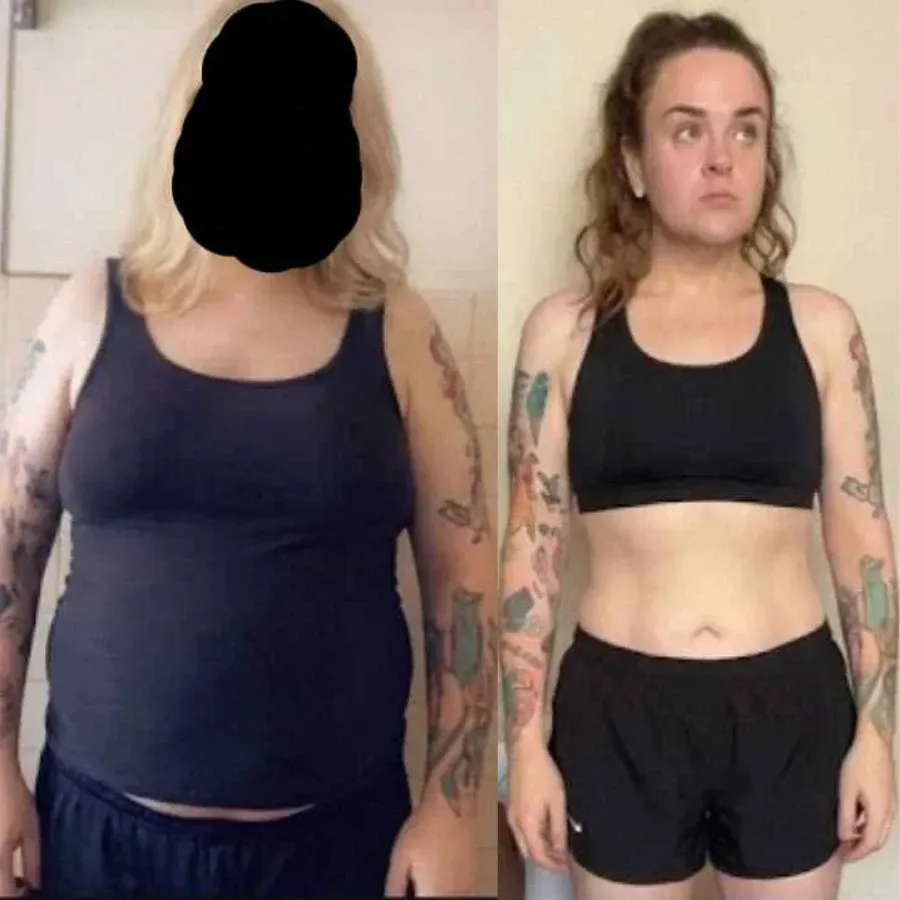 Client transformation result for the Logic & Limbic weight loss program