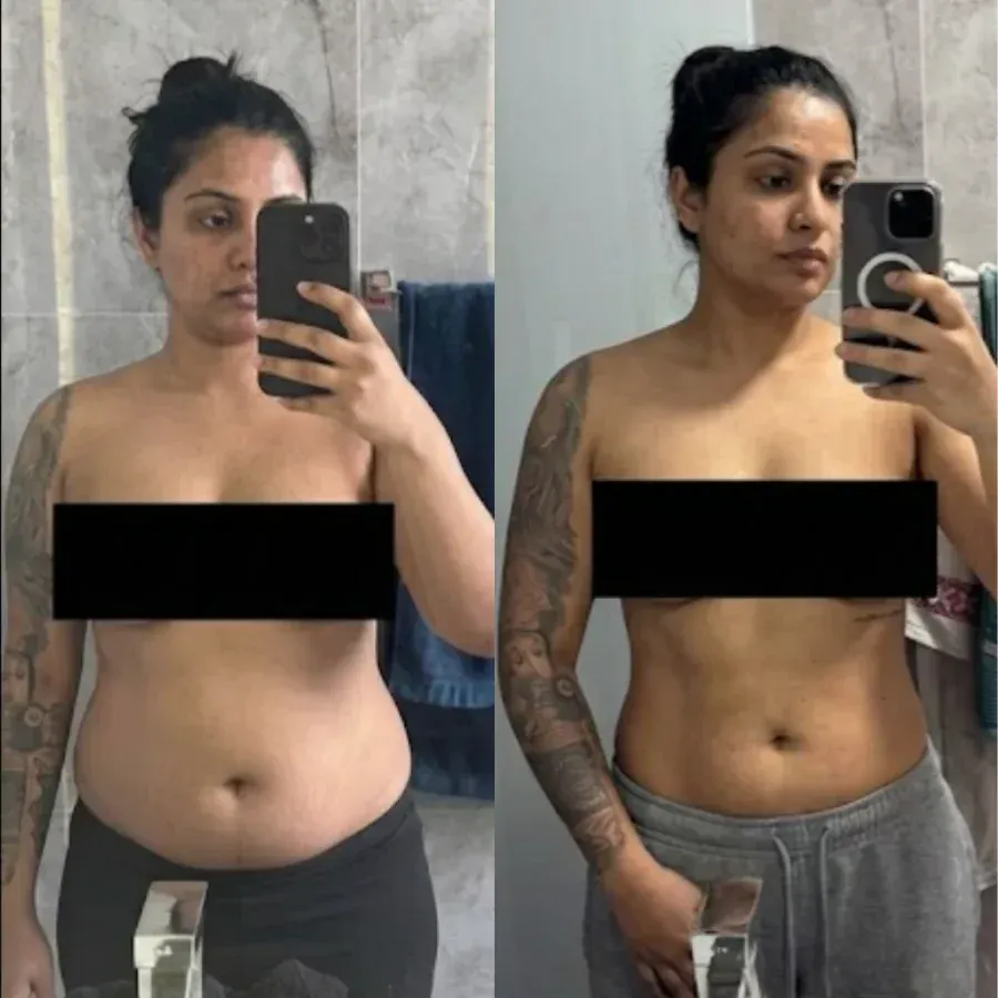 Client transformation result for the Logic & Limbic weight loss program