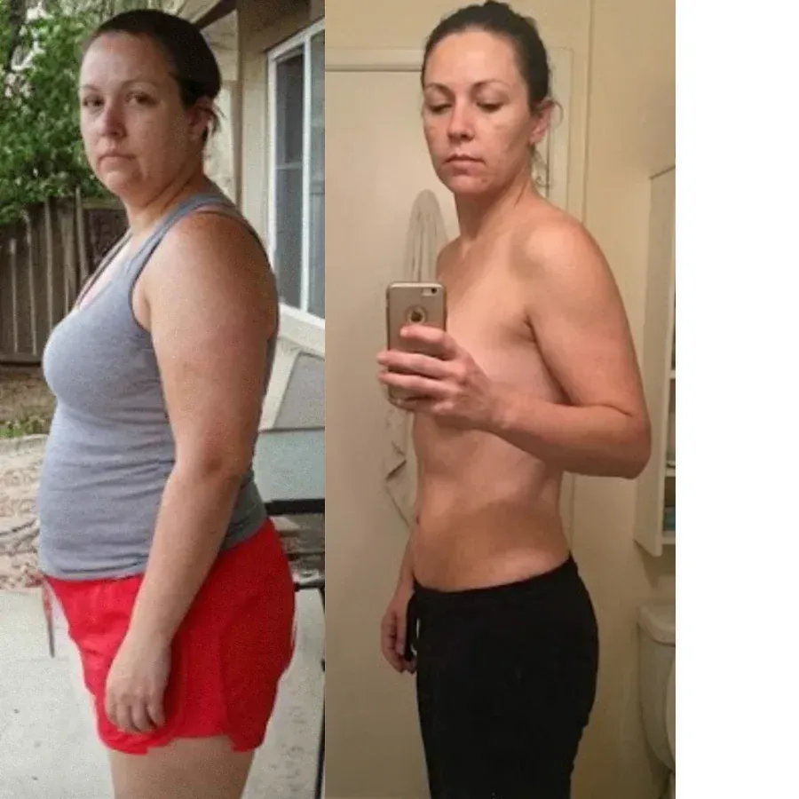 Client transformation result for the Logic & Limbic weight loss program