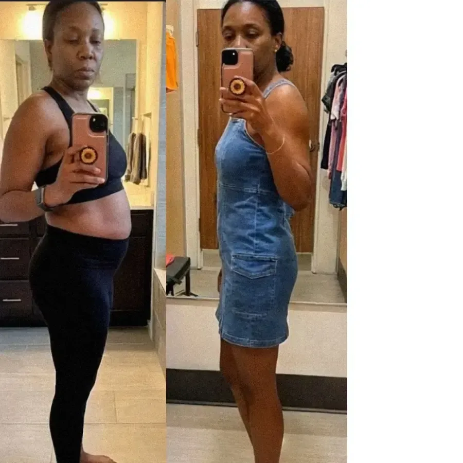Client transformation result for the Logic & Limbic weight loss program